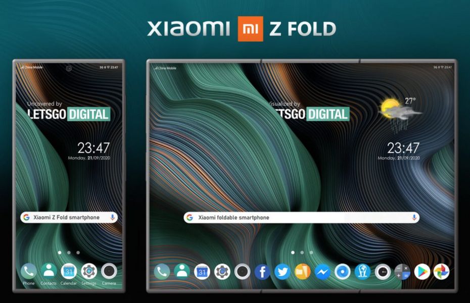 Xiaomi patenkan smartphone lipat dengan desain Z Fold